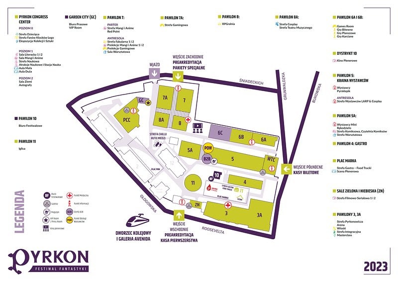 Pyrkon 2023 - mapka targów