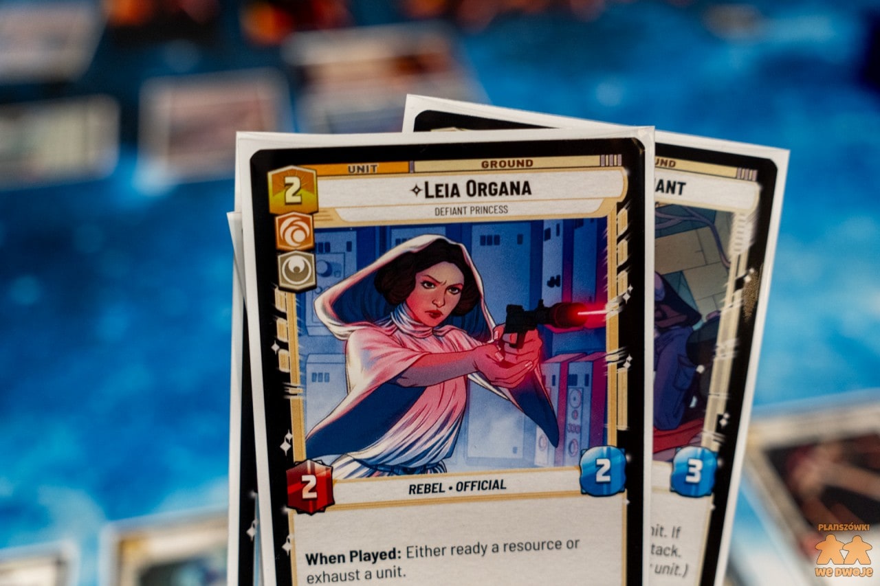 Star Wars Unlimited karta Leia Organa z zestawu startowego Spark of Rebellion